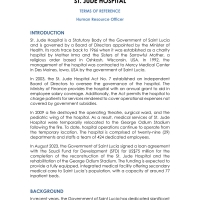 St. Jude Hospital, Saint Lucia - Human Resource Officer